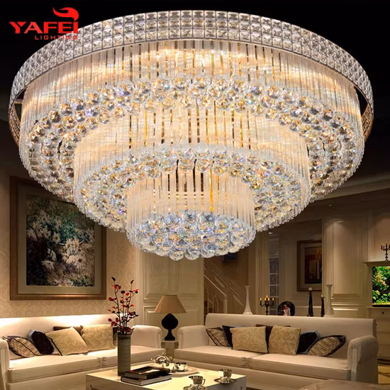 Modern Design Home Living Room Restaurant Decoration Stainless Steel Crystal Ceiling Light