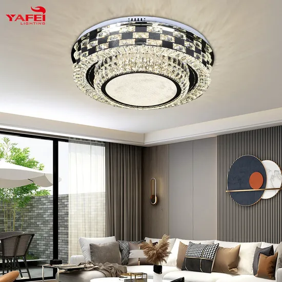 Modern Design Home Living Room Restaurant Decoration Stainless Steel Crystal Ceiling Light