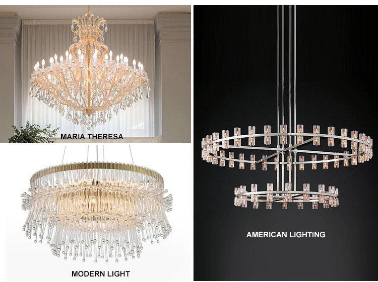 Hotel Project Arana Lampara Pendant Lighting Ceiling Lamp Crystal Chandelier